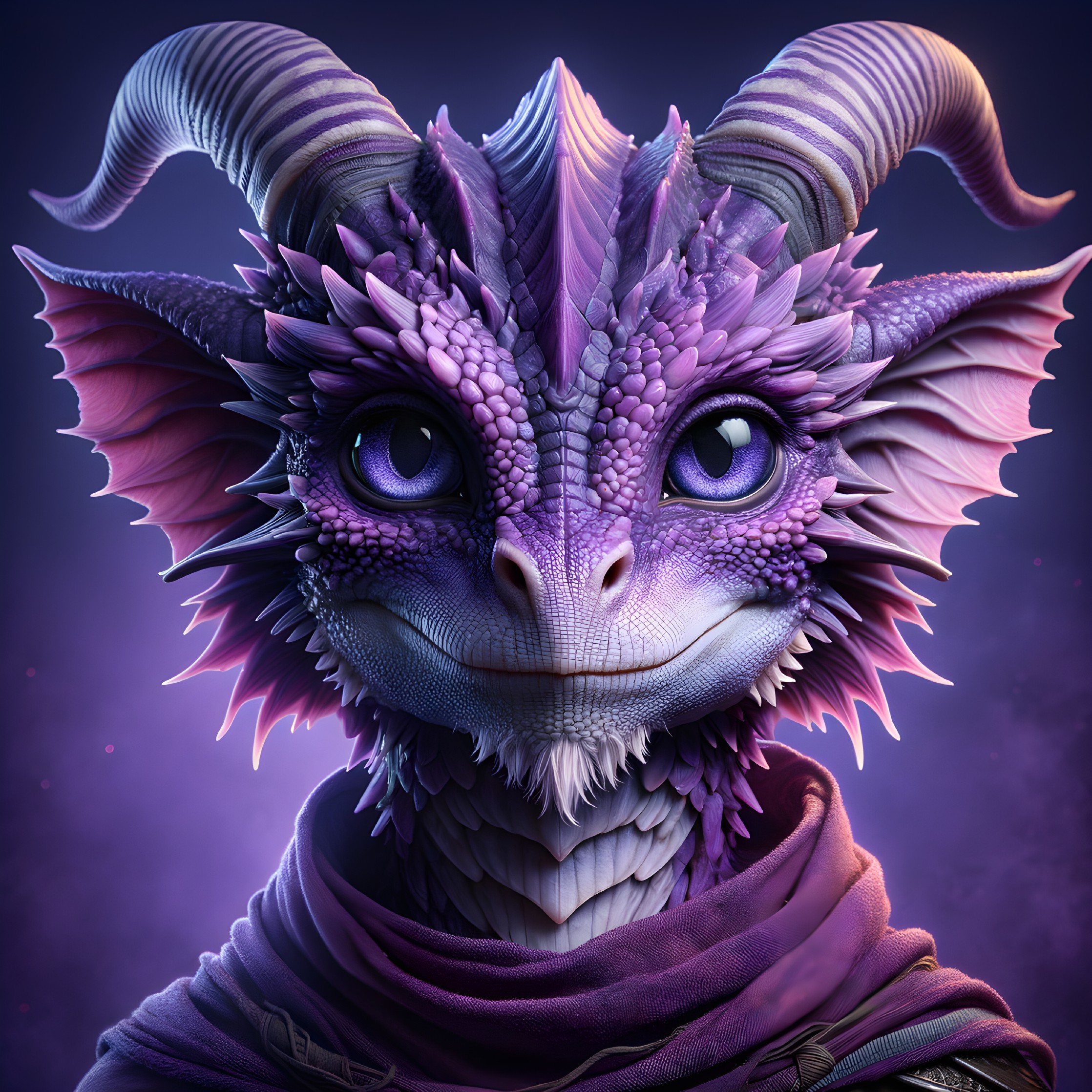 Vibrant Fantastical Creature with Intricate Features