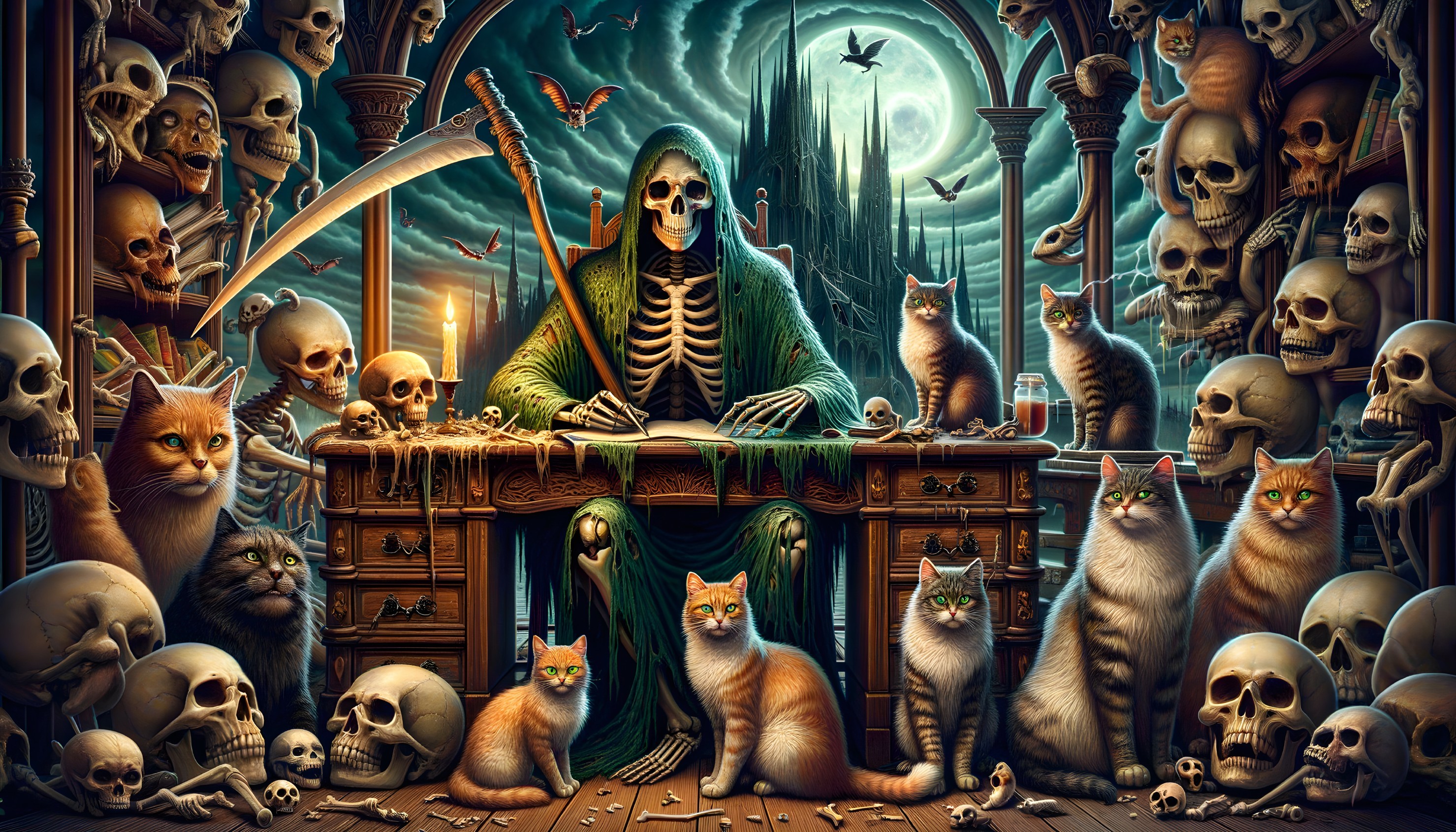 Gothic Feline Feast of the Dead