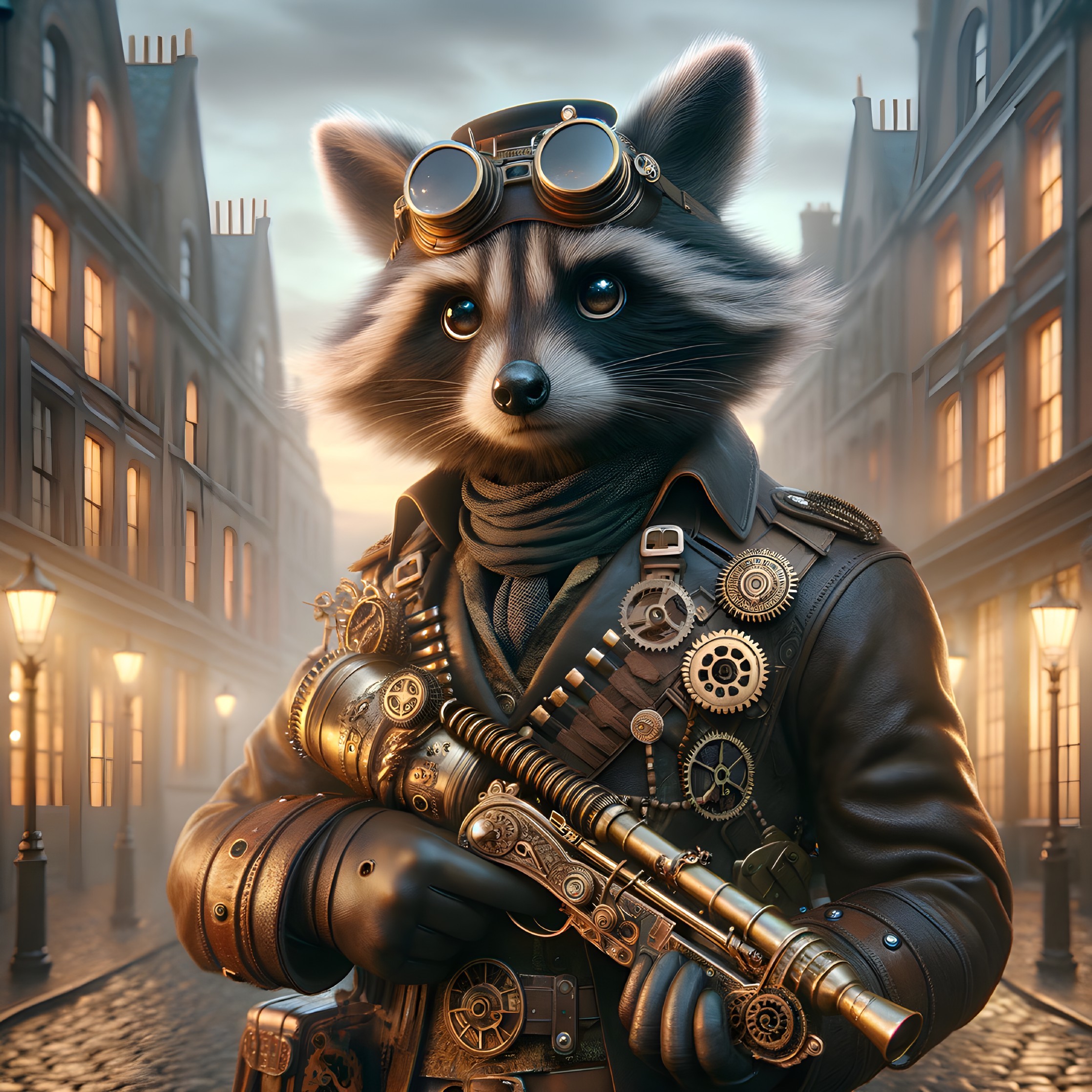 Animal Steampunk Troop, Hobo The Raccoon