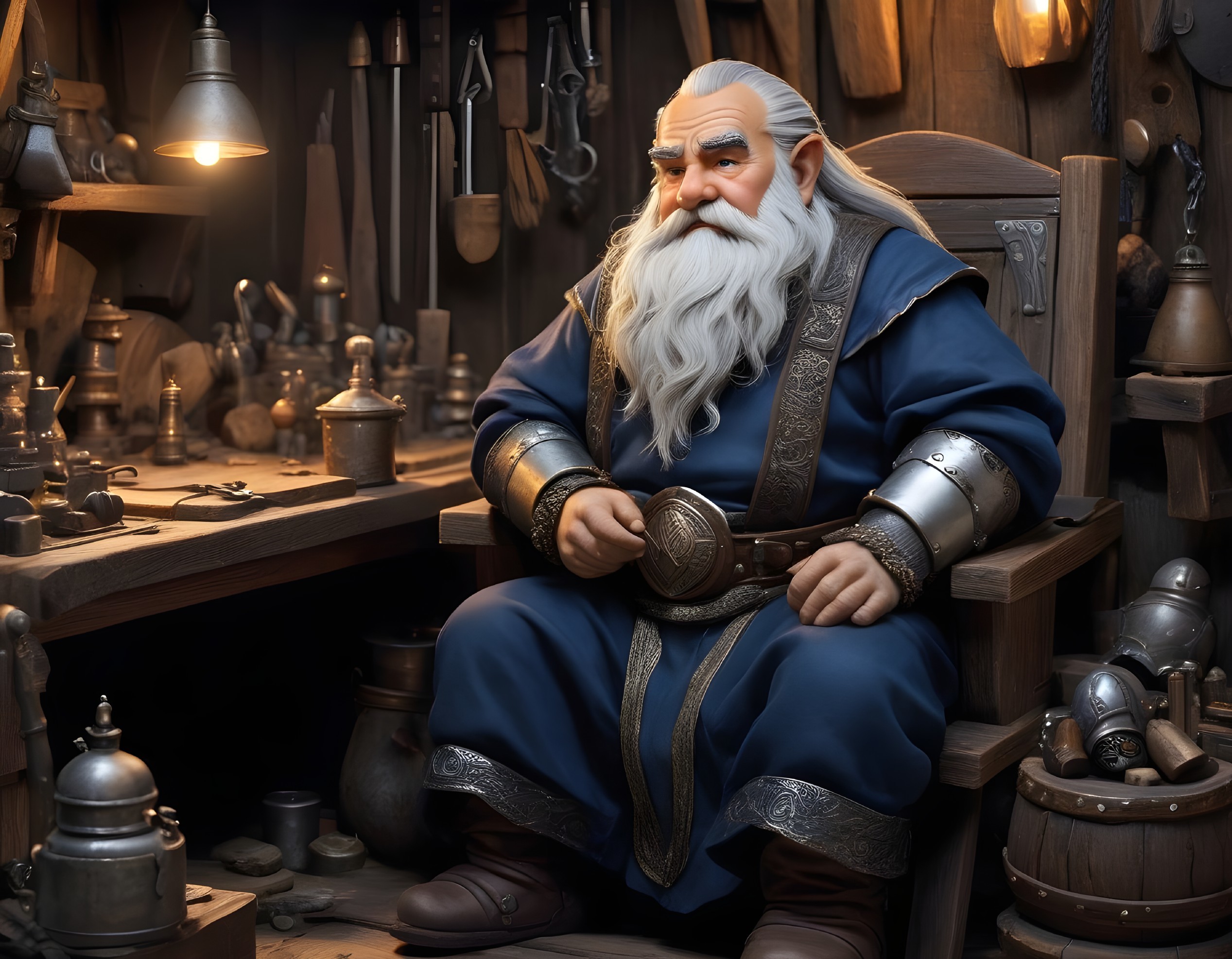 Mystical Dwarf in Workshop Land