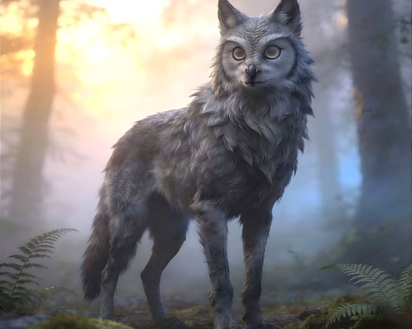 Photorealistic Digital Painting of a Mystical Owlf