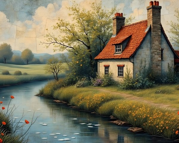 Charming Cottage by Tranquil River in Scenic Countryside