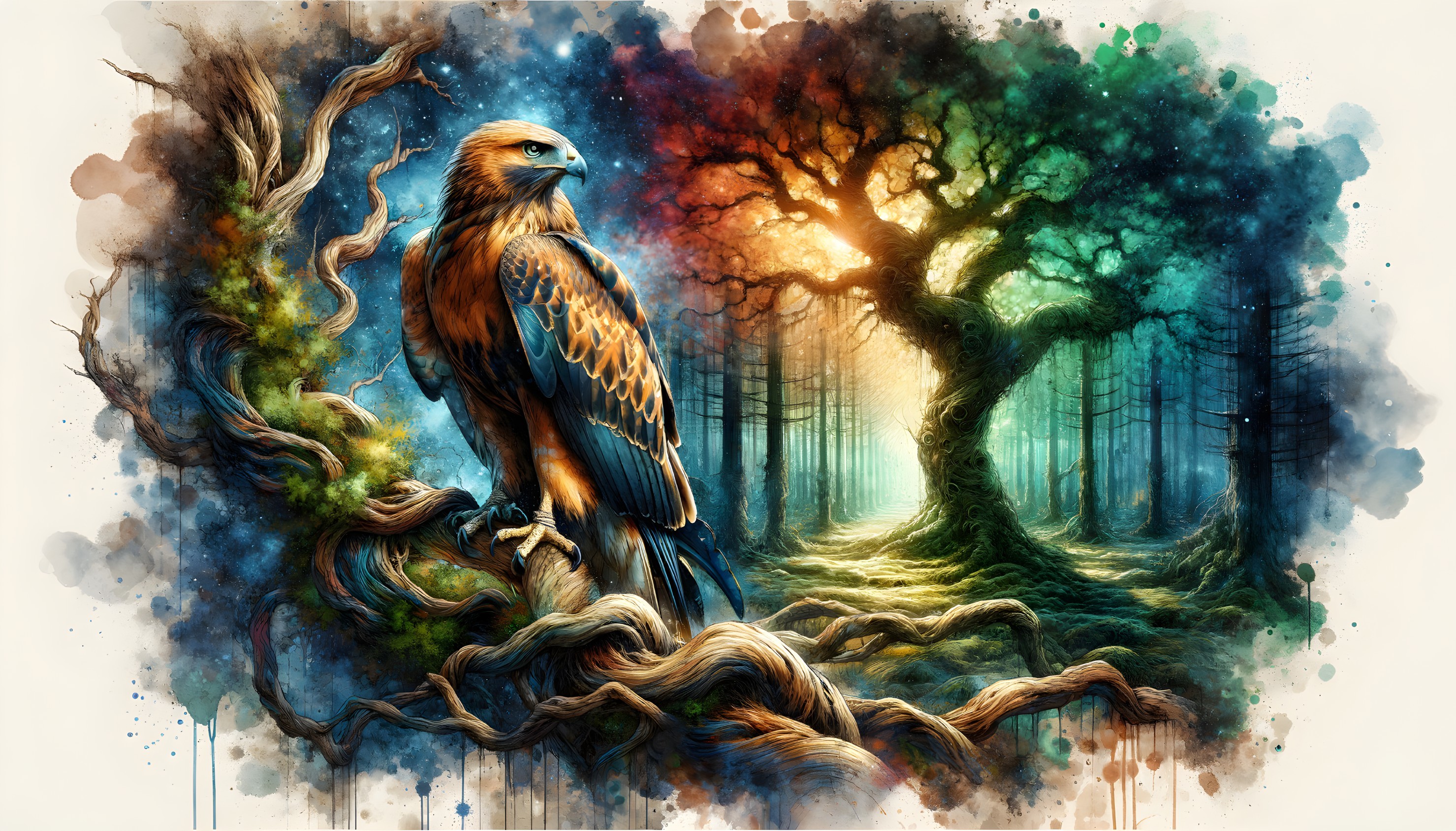 Enchanted Forest: Majestic Eagle's Perch