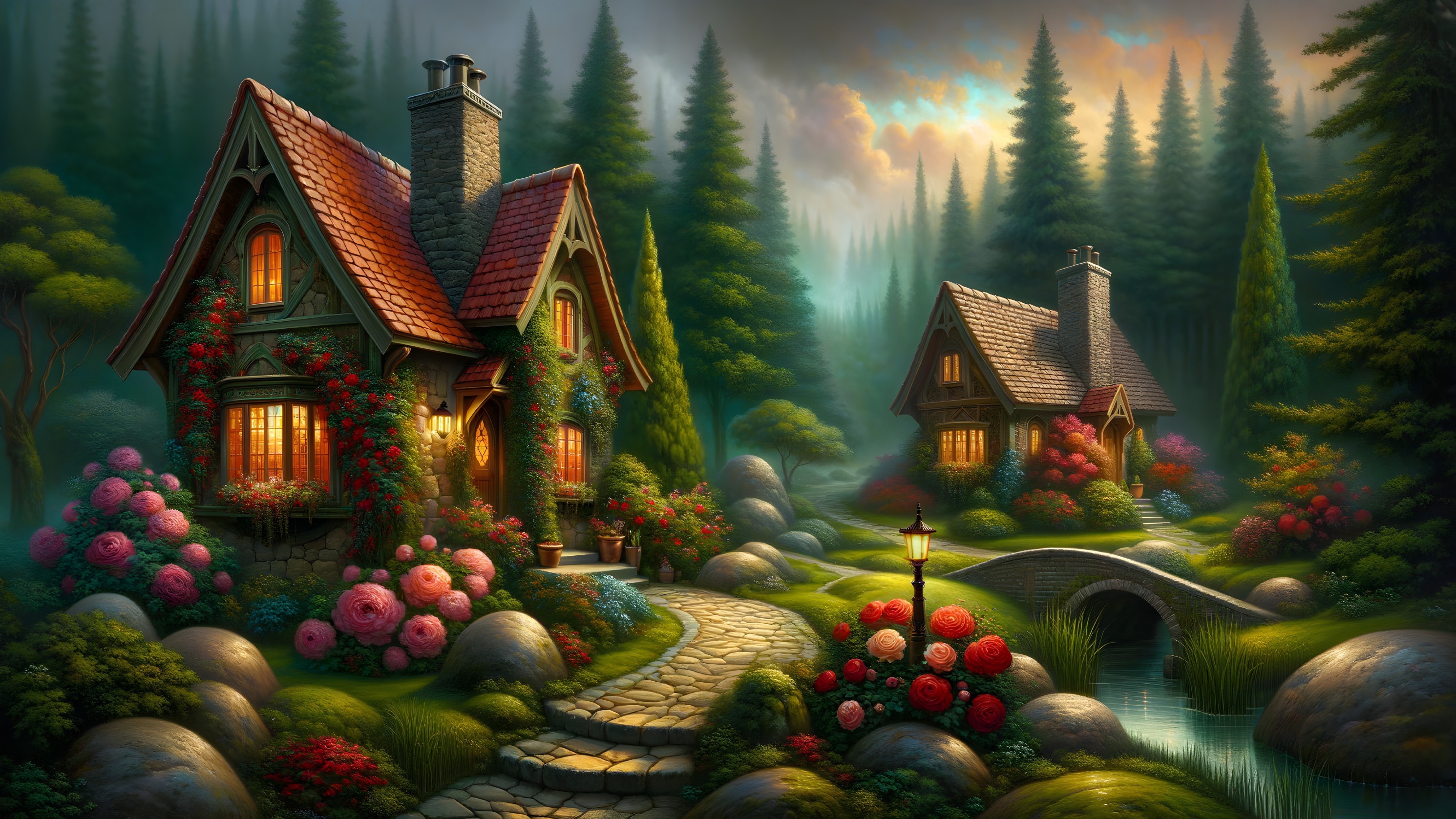 Charming Cottages in a Serene Landscape Setting