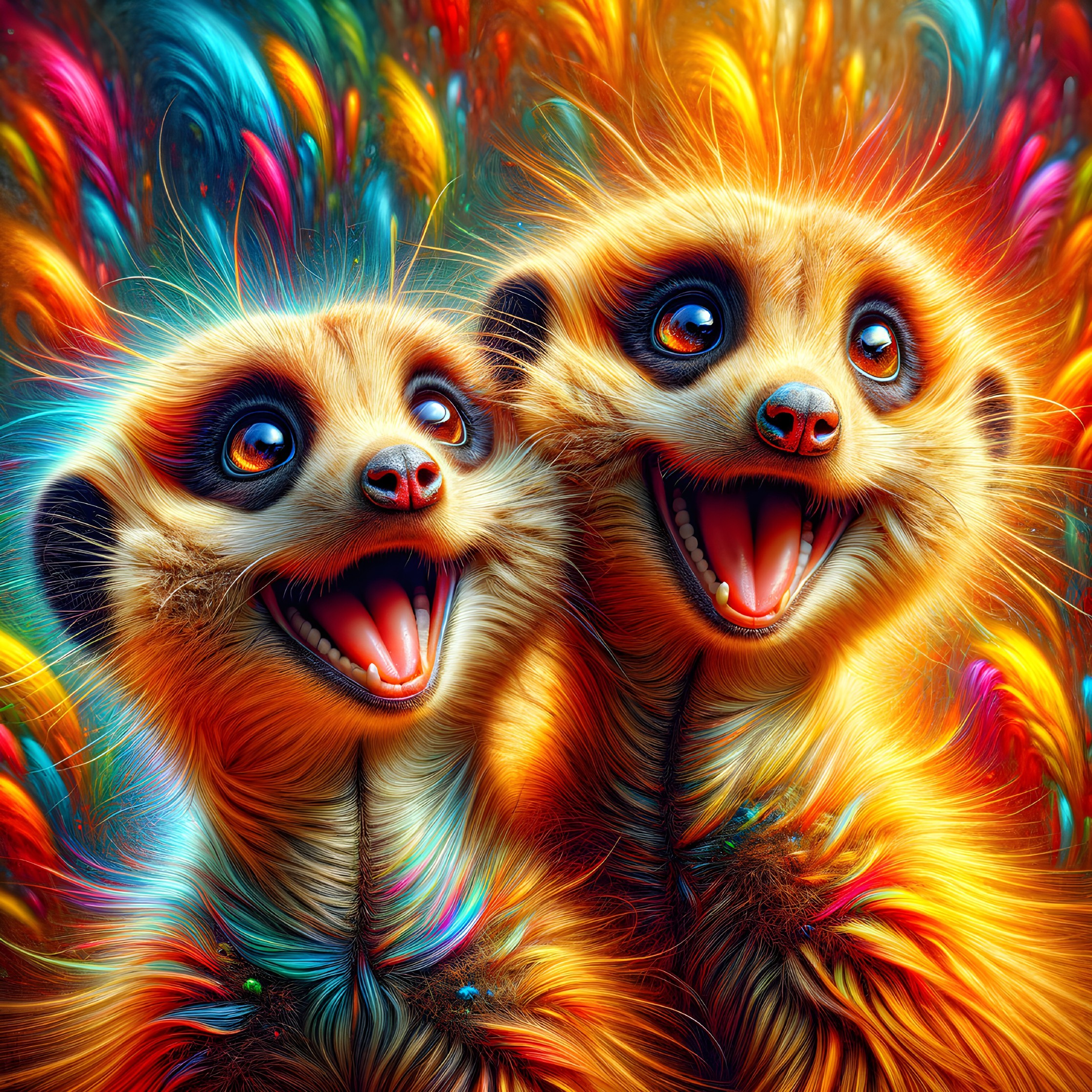 Psychedelic Meerkat Madness