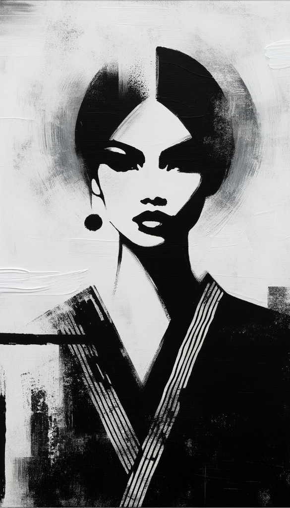 Monochromatic Portrait of a Confident Woman