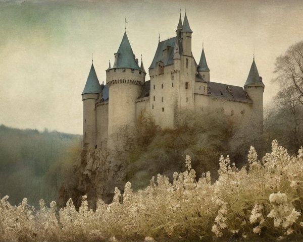 Whimsical Photograph of Fairytale Castle on Hill