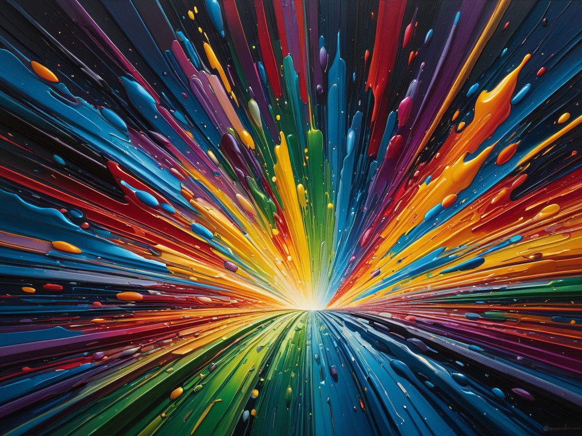 Vibrant Color Explosion with Dynamic Movement