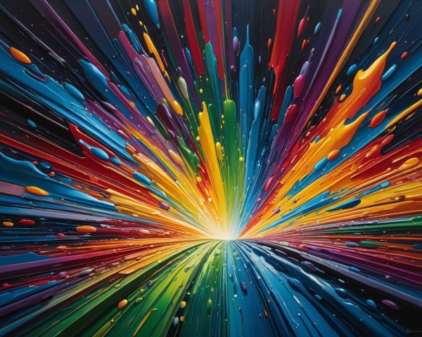 Vibrant Color Explosion with Dynamic Movement