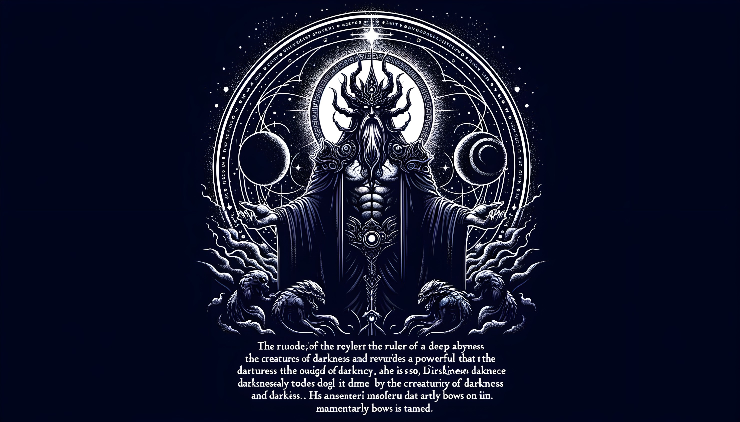 Celestial Figure of Darkness in Cosmic Setting