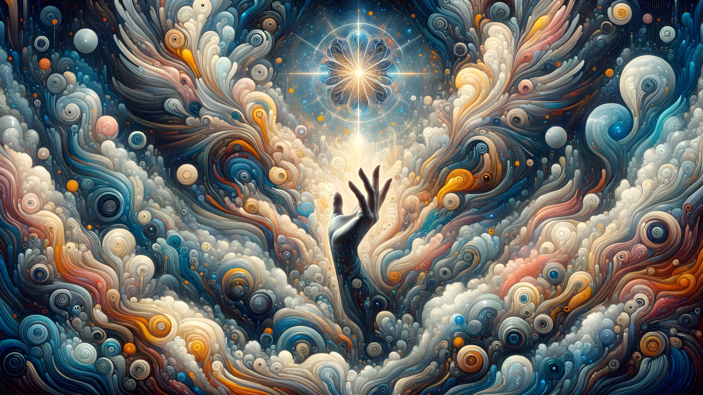 Swirling Cosmos with Vibrant Colors and Patterns