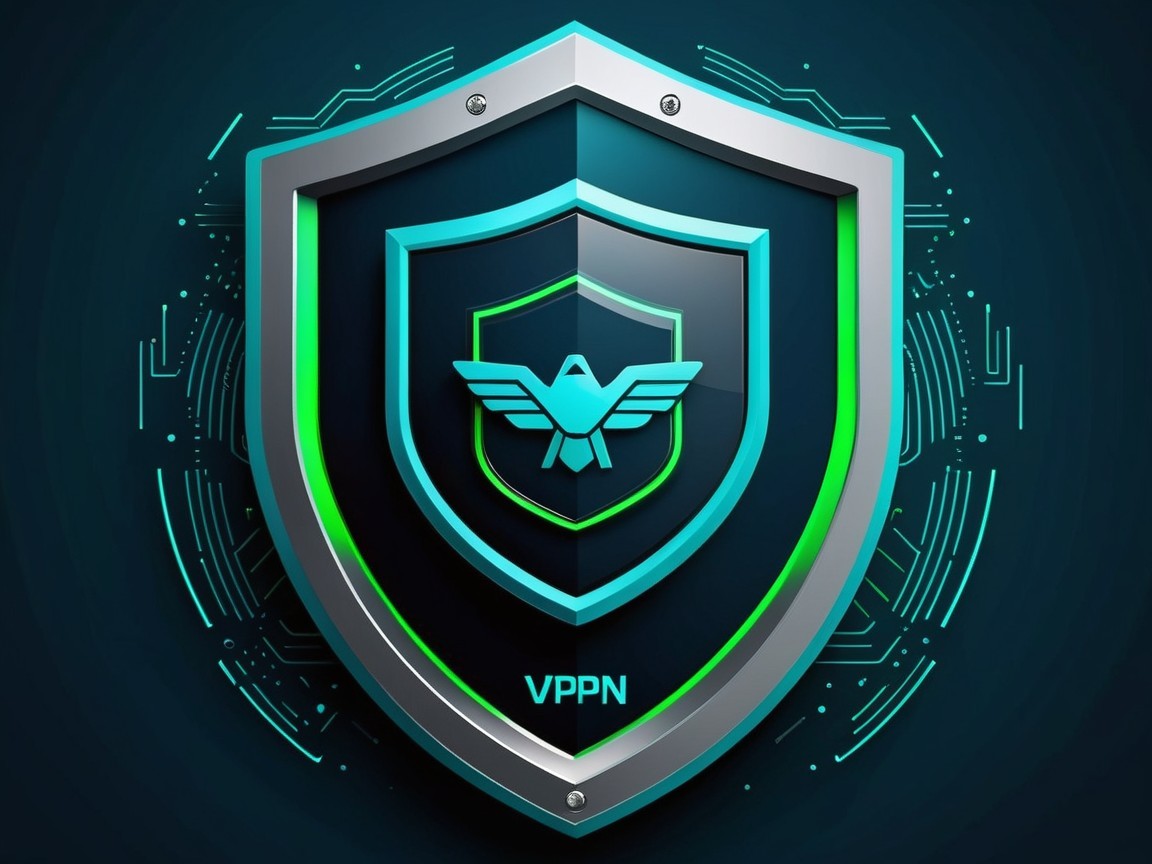 Futuristic Shield Design with Eagle Emblem and VPPN