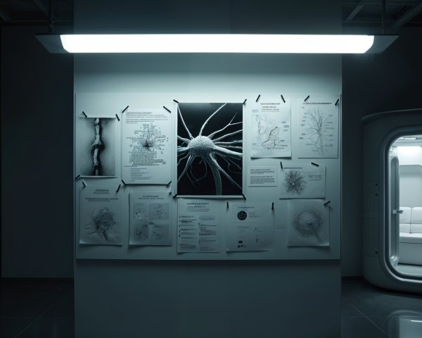 Modern Exhibit Showcasing Neuron Science and Design
