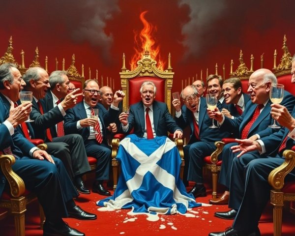 Throne Room Scene with Men in Formal Attire