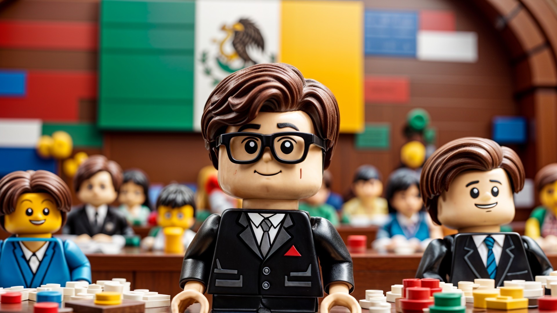LEGO Figures in a Classroom with Diverse Students