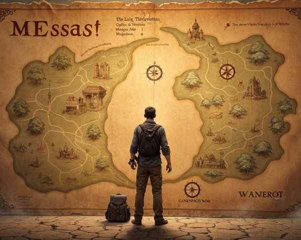 Intricately Detailed Fantasy Map with Landmarks