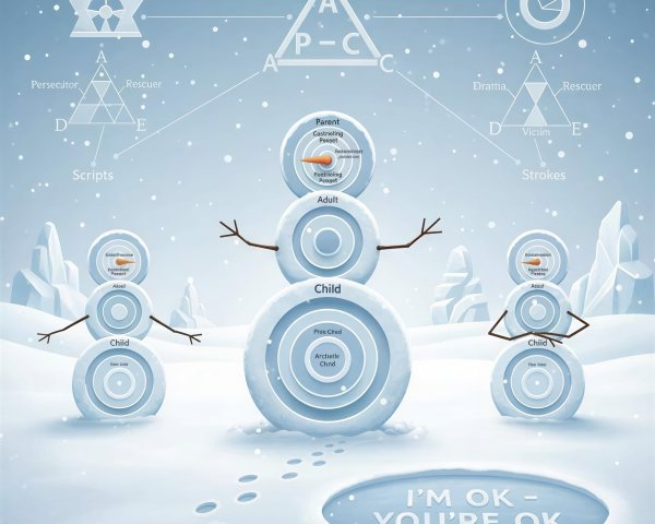 Illustration of Three Snowmen with Diagrams and Labels