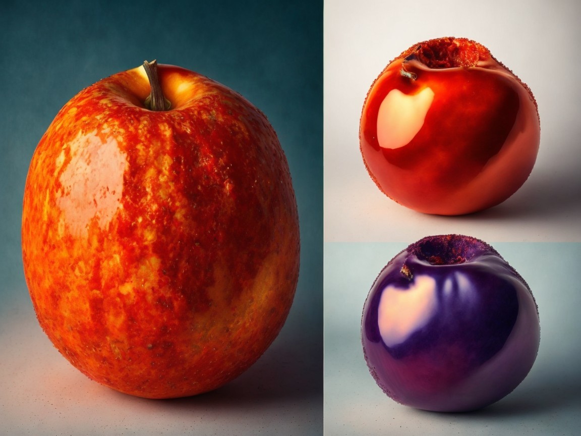 Vibrant Arrangement of Glossy Apples in Various Colors