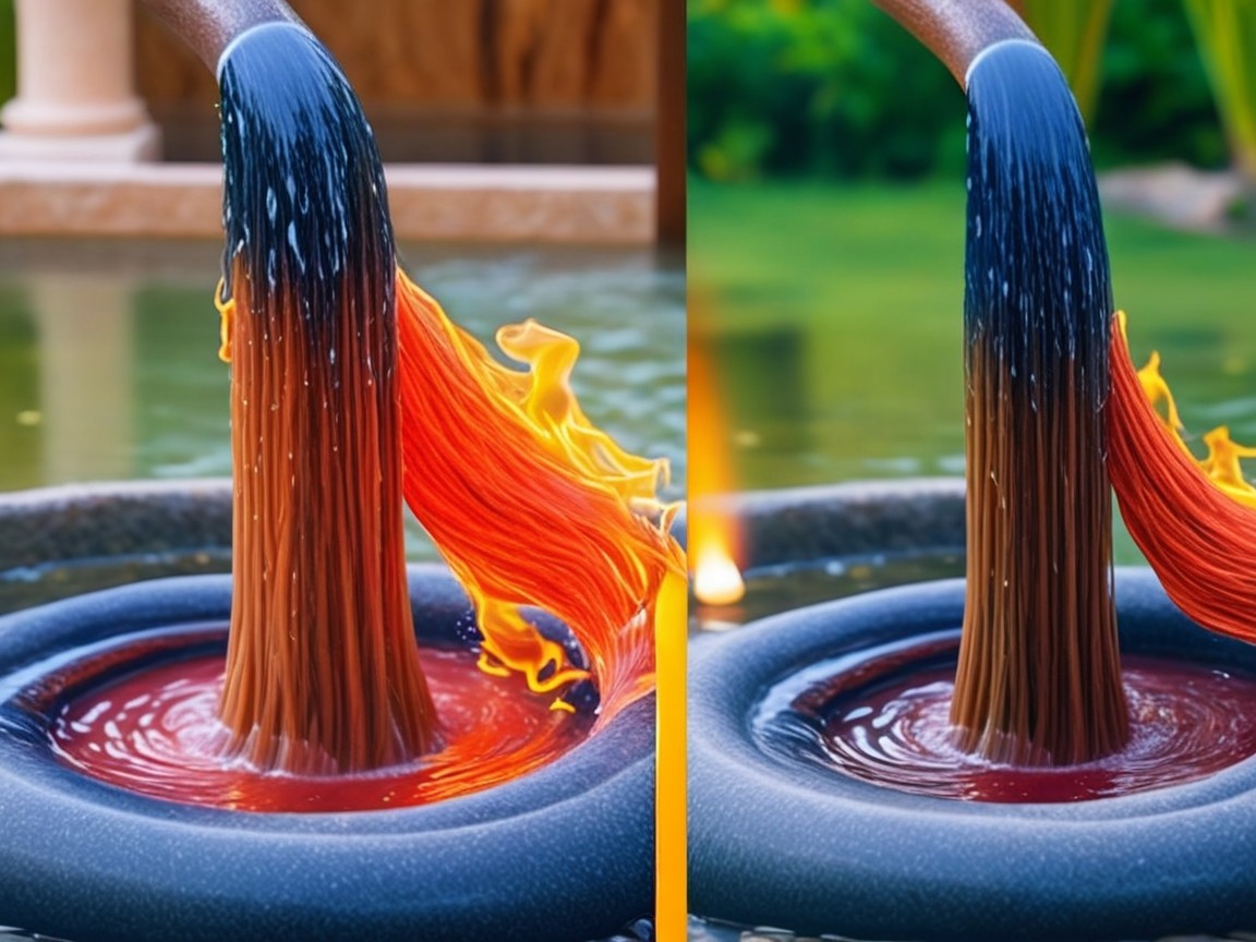 Fusion of Water and Fire in a Vibrant Display