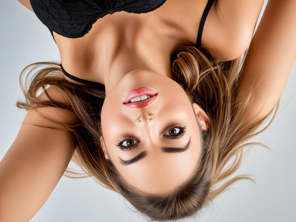 Portrait of a young woman with elegant hair and makeup
