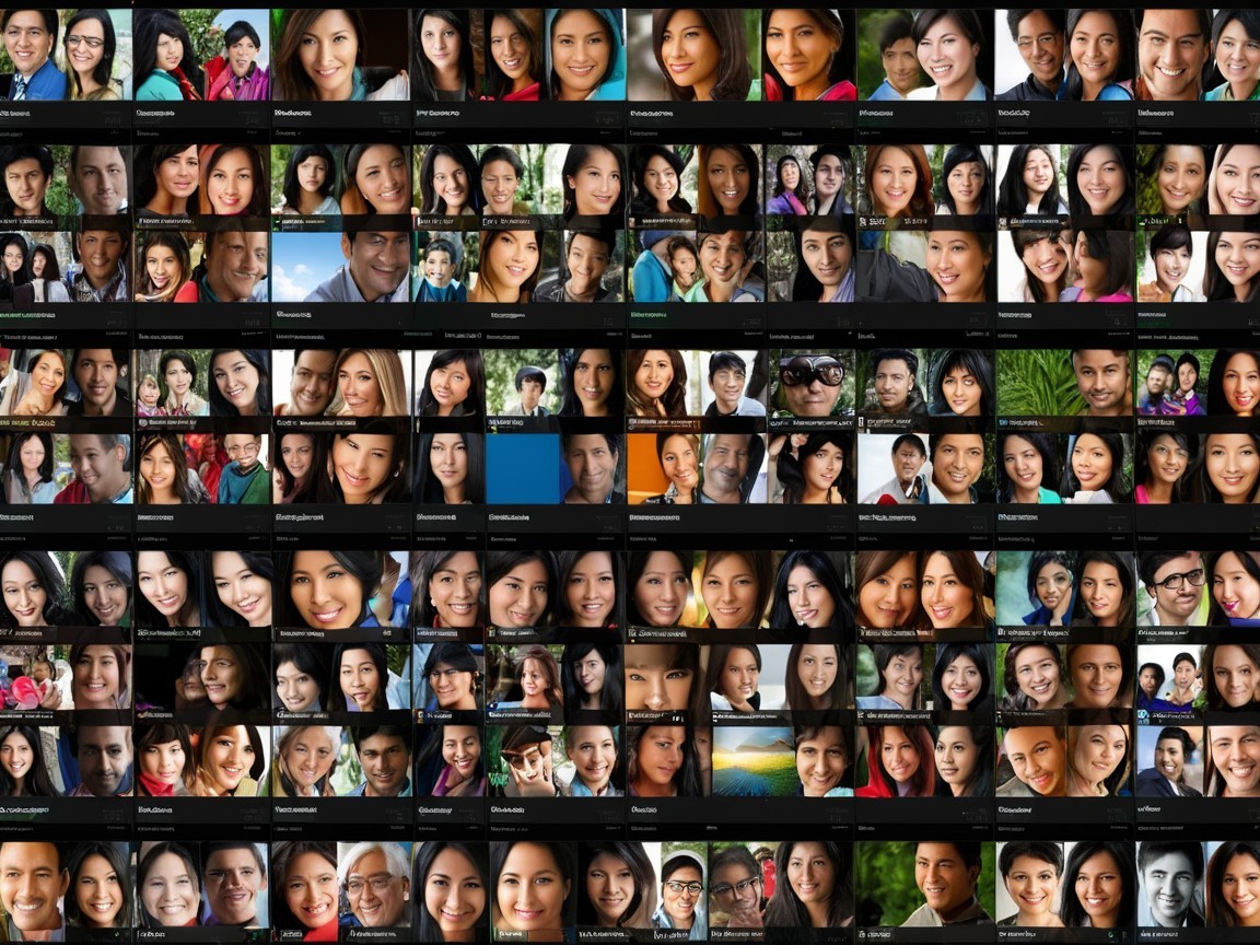 Vibrant Collage of Diverse Portraits and Smiling Faces