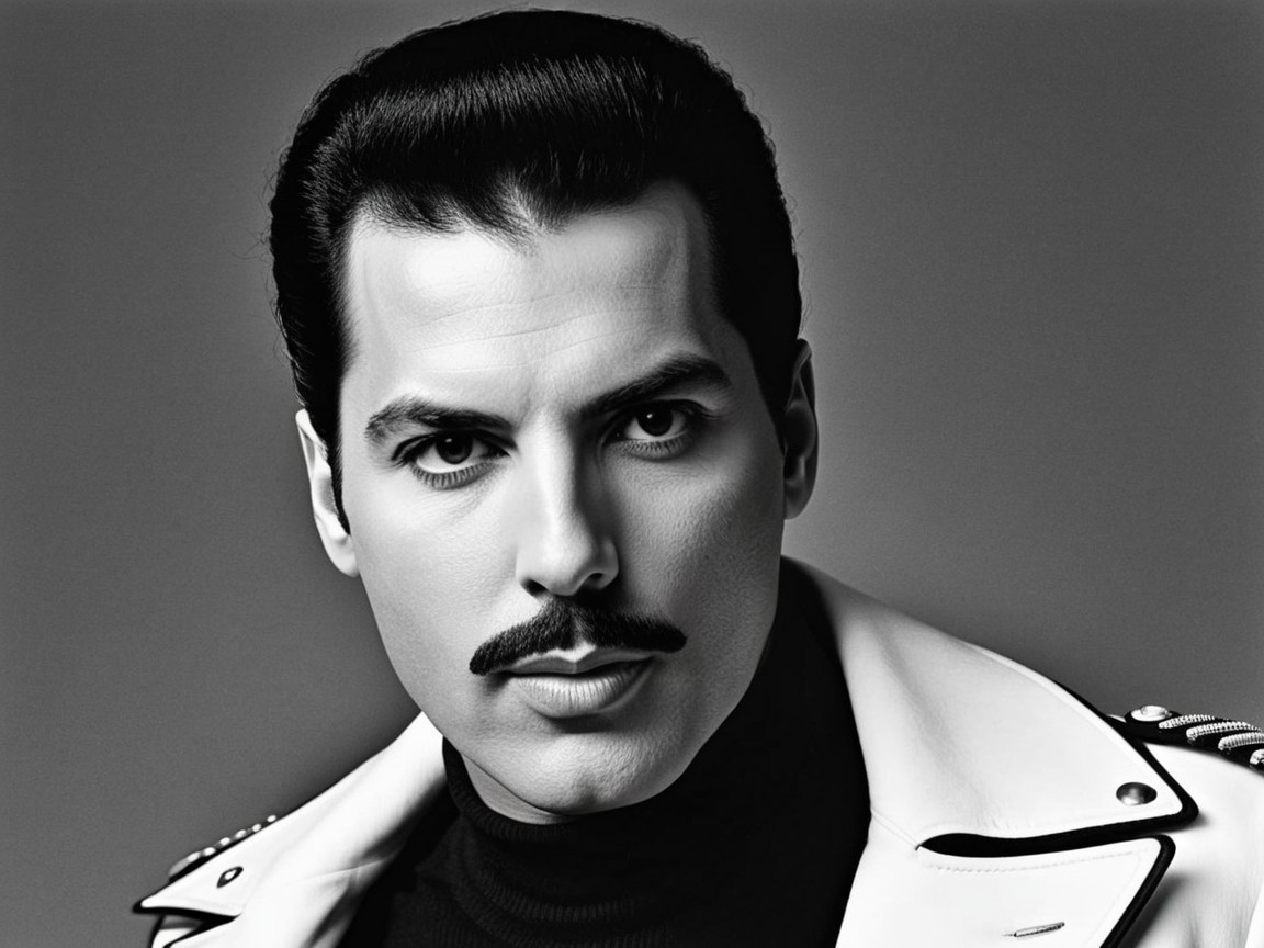 Black and White Portrait of a Confident Man