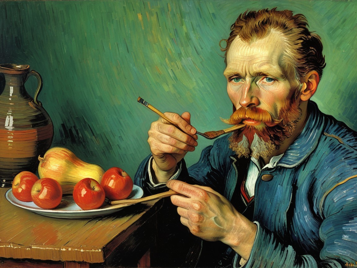 Self-Portrait of a Man with Ginger Beard and Palette