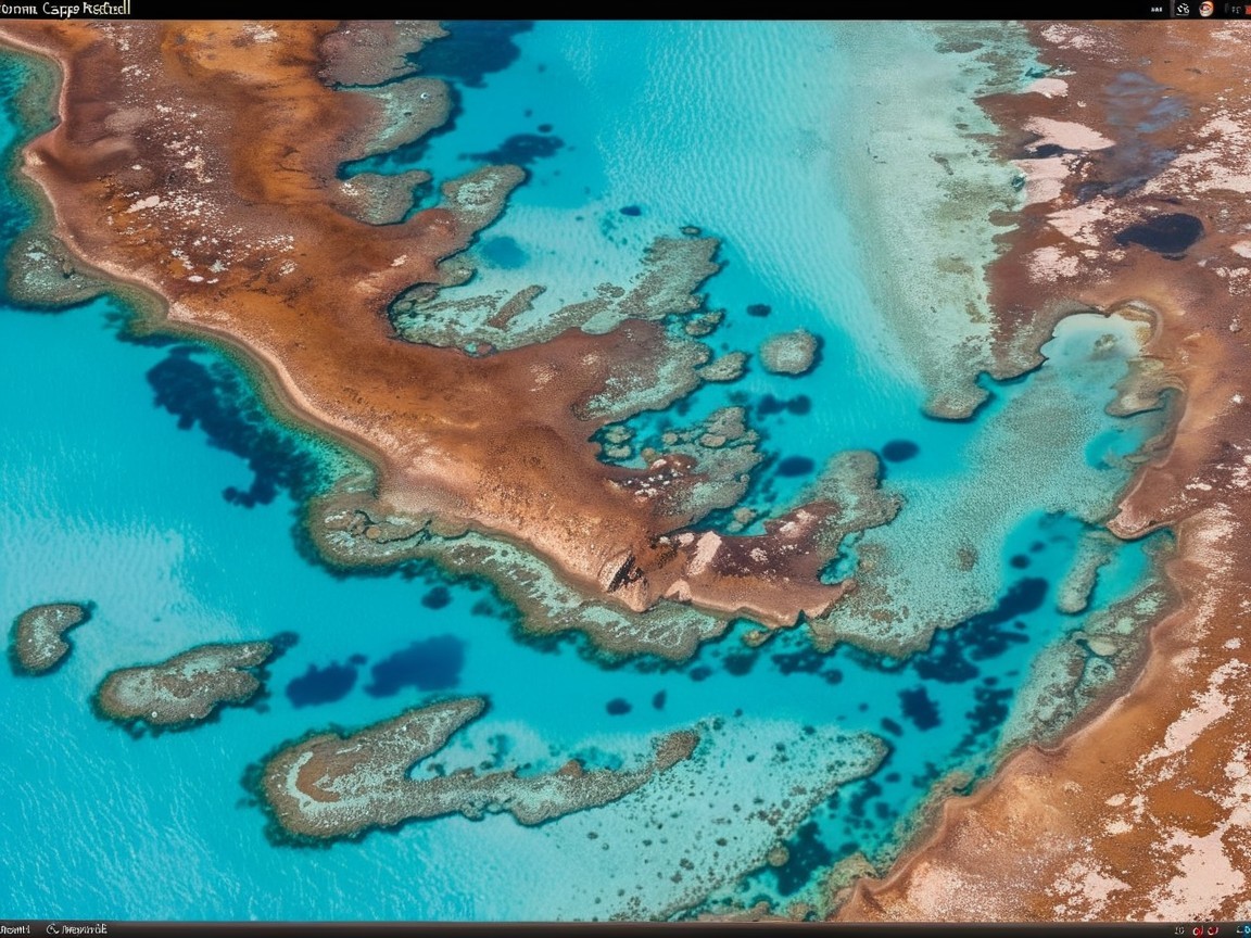 Aerial View of Vibrant Coastal Landscape and Waters