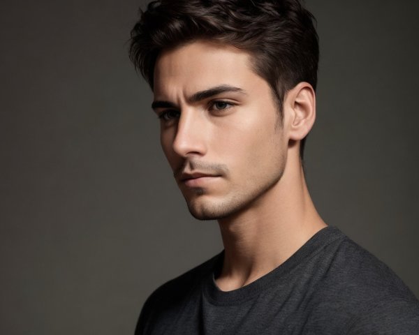 Portrait of a Young Man with Confident Expression