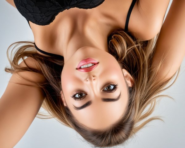 Portrait of a young woman with elegant hair and makeup