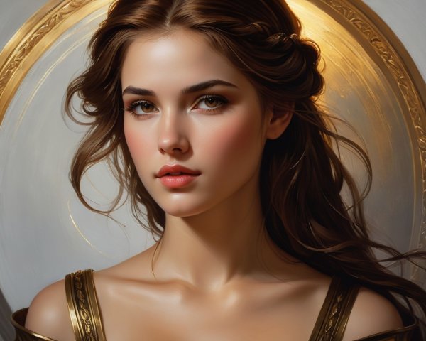 Portrait of a Young Woman with Golden Halo