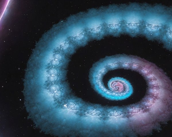 Vibrant Spiral Galaxy with Stars in Cosmic Scene