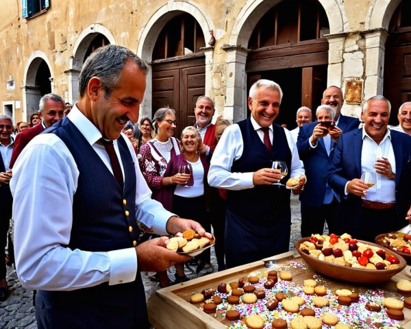 Outdoor Celebration with Colorful Cookies and Pastries