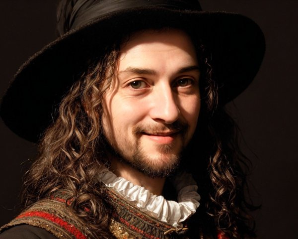 Historical portrait of a man in ornate costume
