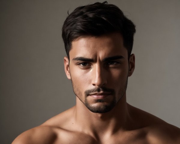 Close-Up Portrait of a Confident Young Man