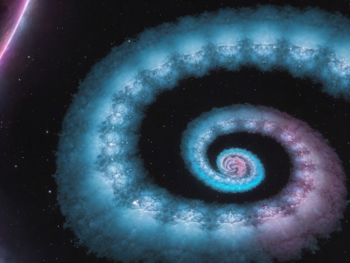 Vibrant Spiral Galaxy with Stars in Cosmic Scene