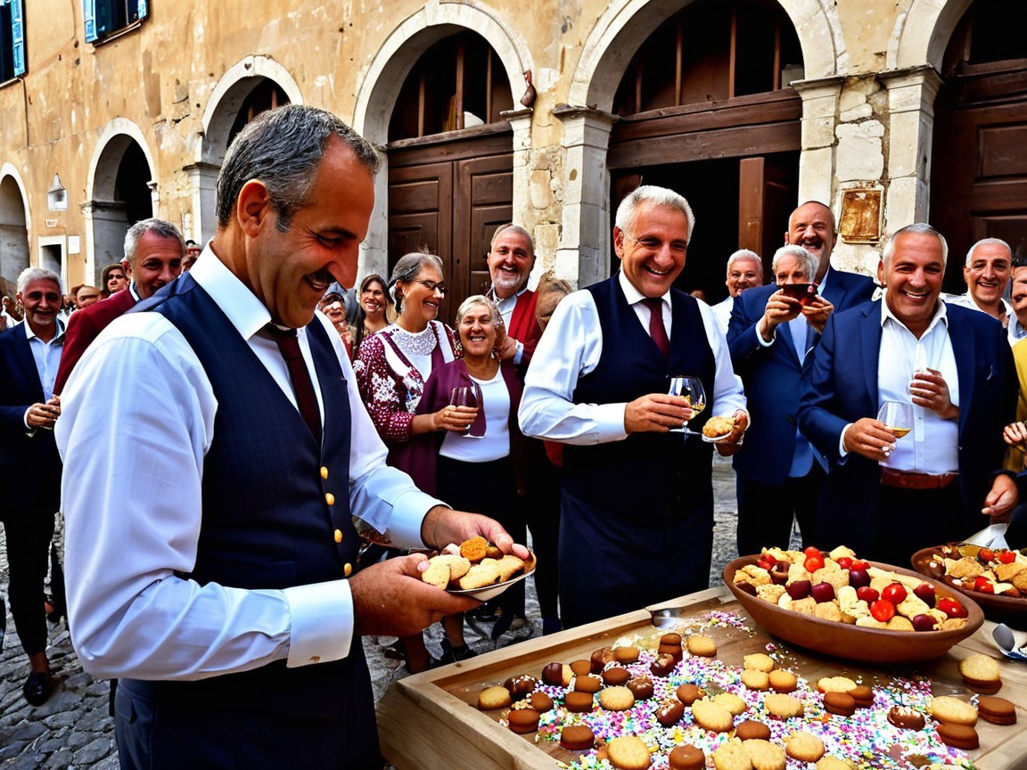 Outdoor Celebration with Colorful Cookies and Pastries