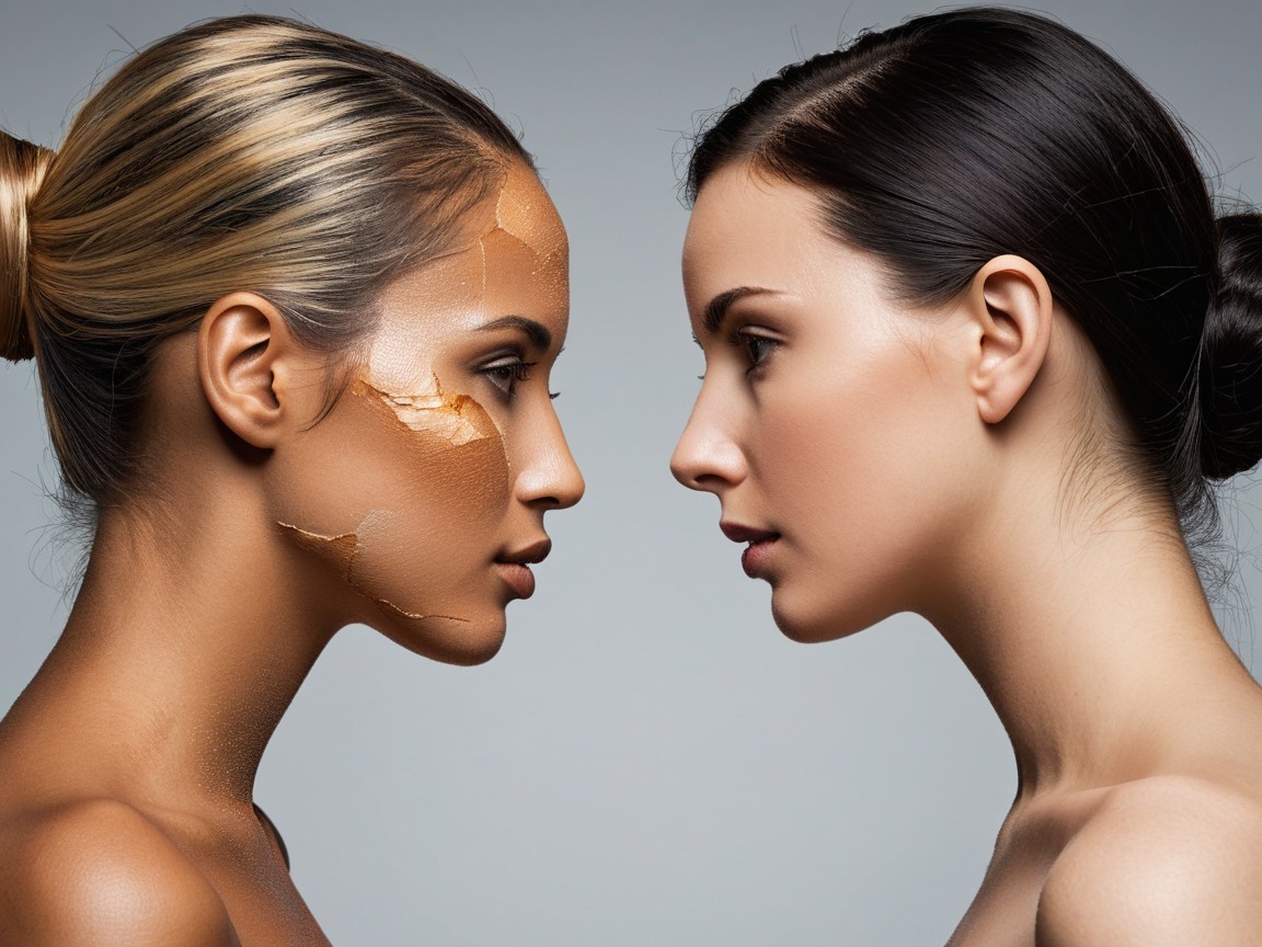 Contrast of Complexions in Dramatic Lighting