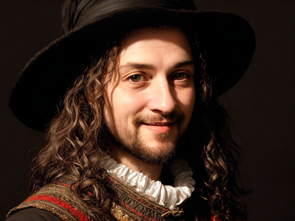 Historical portrait of a man in ornate costume