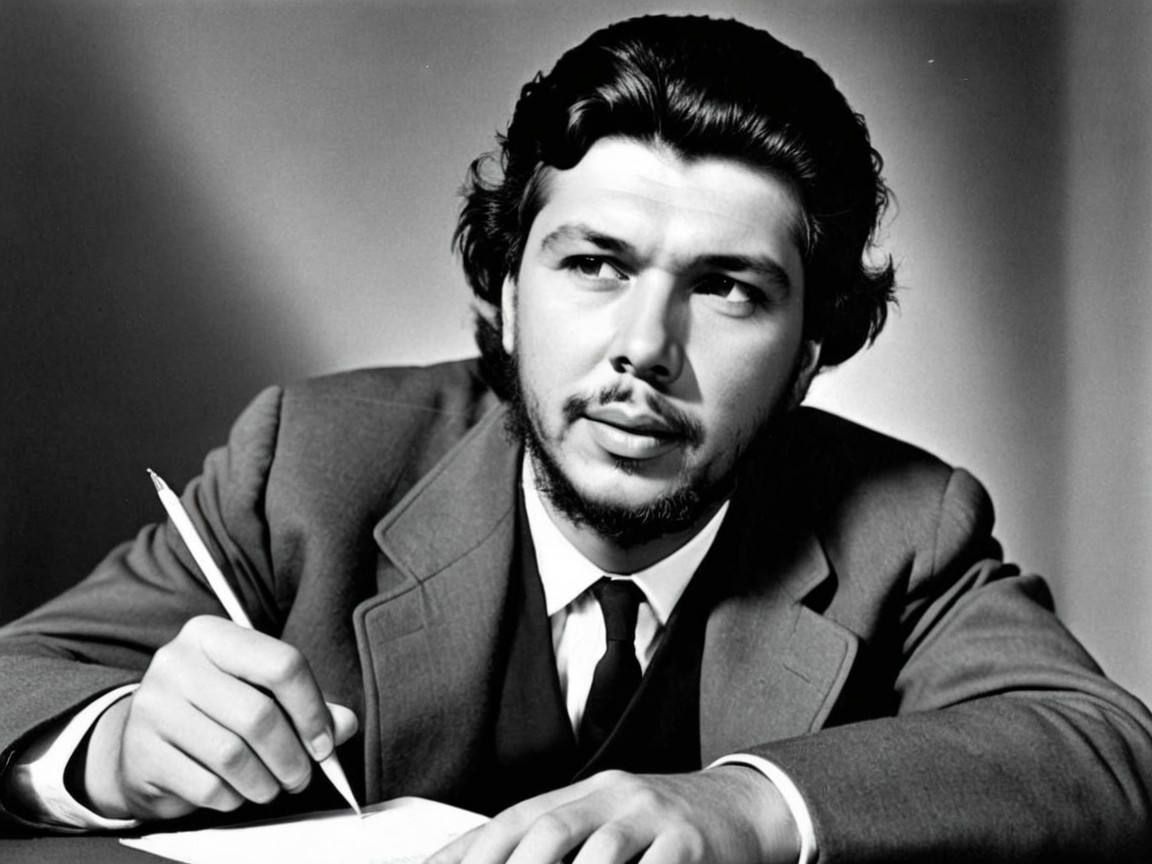 Black-and-white portrait of a young man in suit
