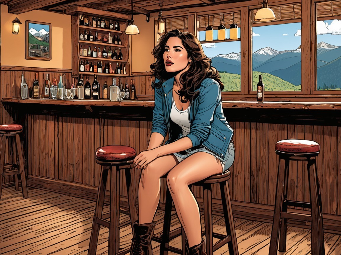 Photorealistic Image of Woman in Bar Setting