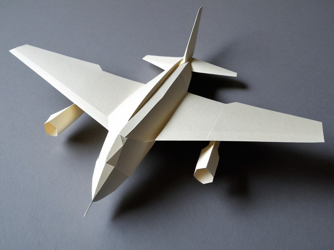 Detailed Paper Model of a Jet Aircraft Design