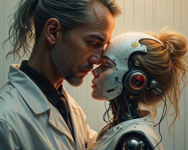 Scientist and Humanoid Robot Showcase Connection and Innovation