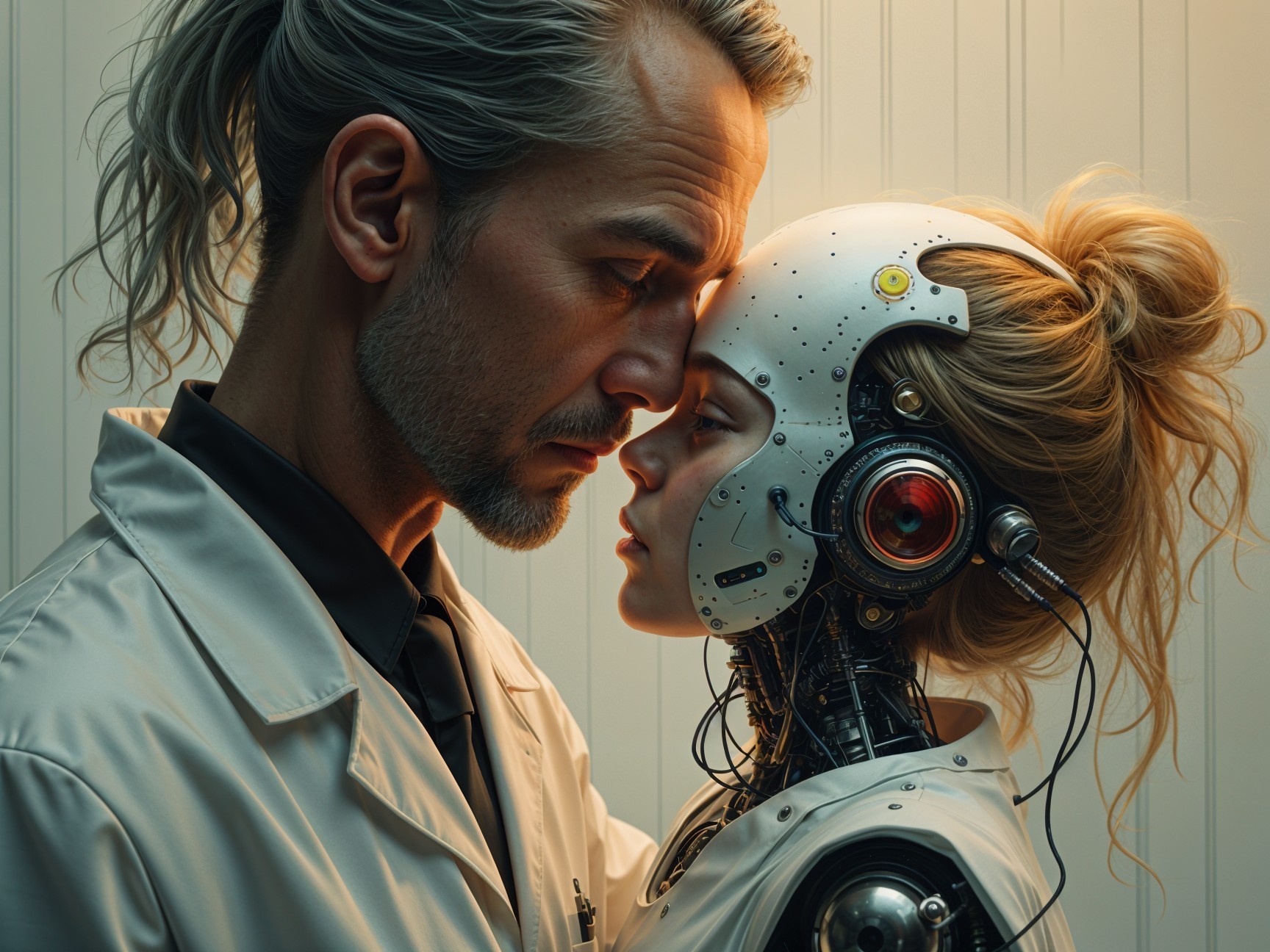 Scientist and Humanoid Robot Showcase Connection and Innovation