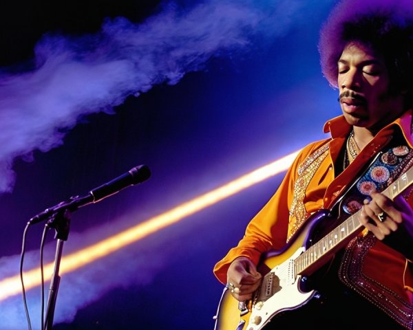 Live Music Performance with Electric Guitar and Lights