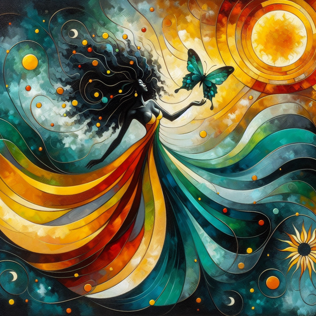Surreal Digital Fantasy Painting of a Dancer Woman