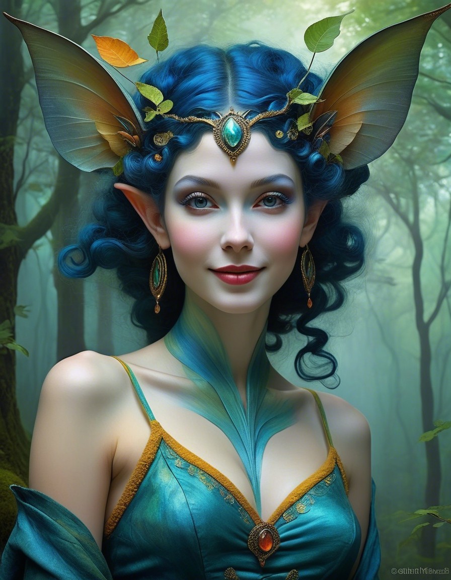 Whimsical Fairy in Enchanted Woodland Setting