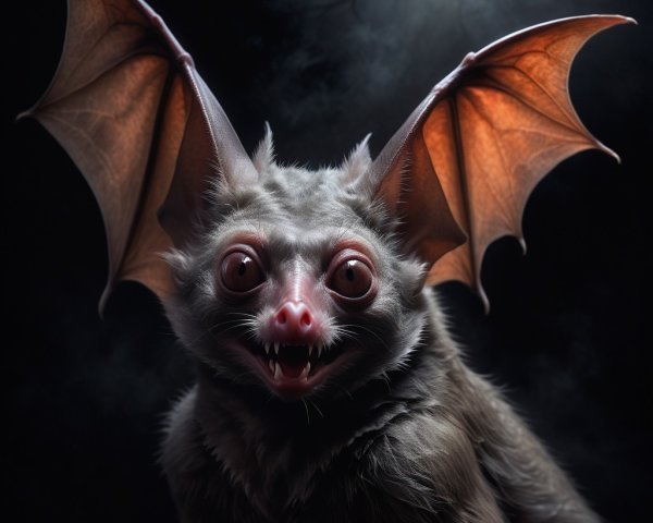 Fantastical Creature with Bat and Primate Features
