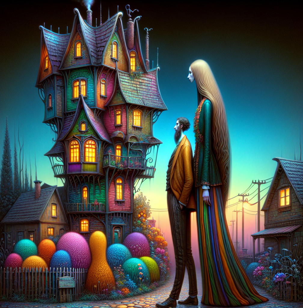 Colorful Towering House with Enchanting Surroundings