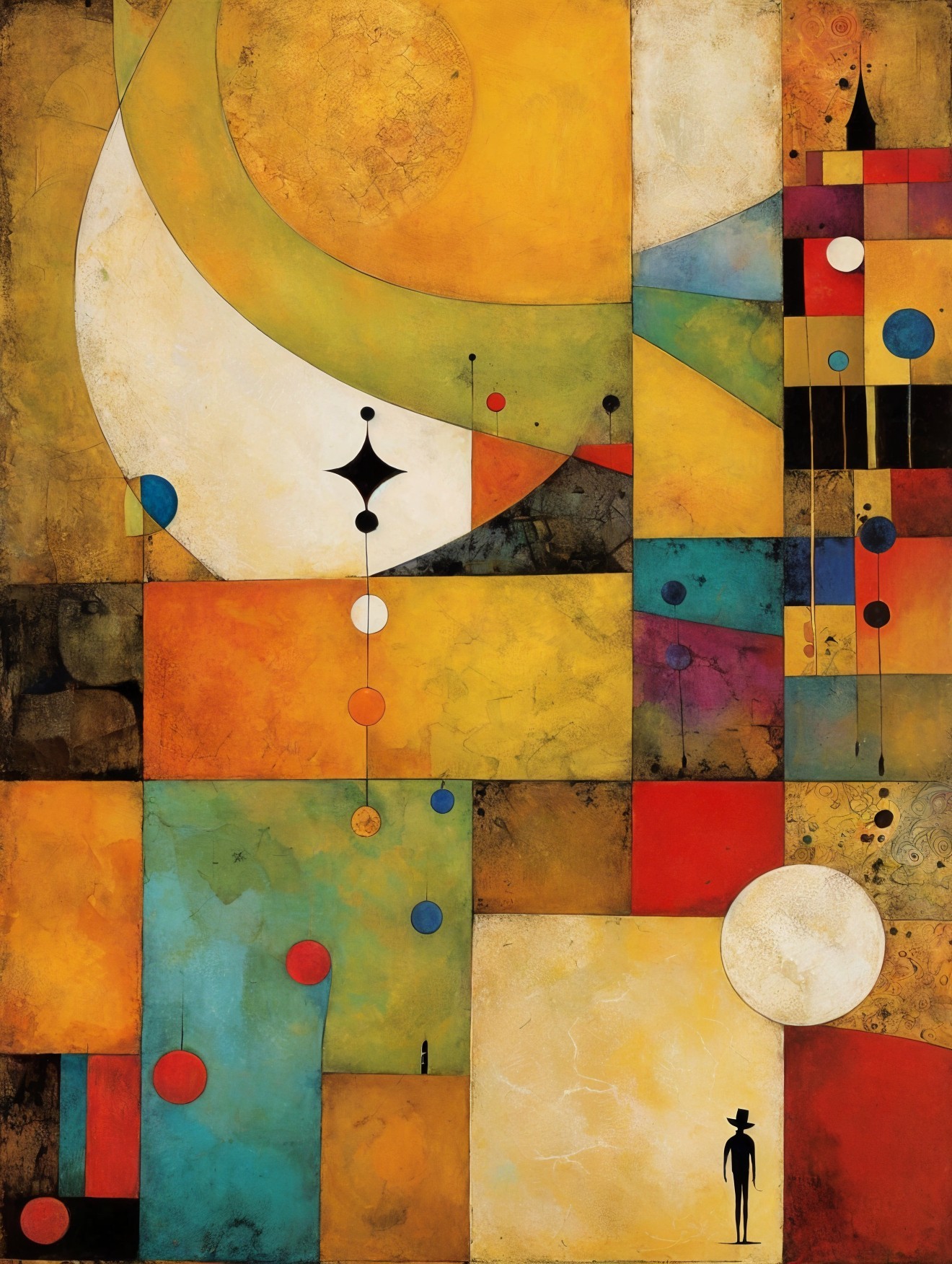Geometric Shapes and Silhouette in Bold Colors